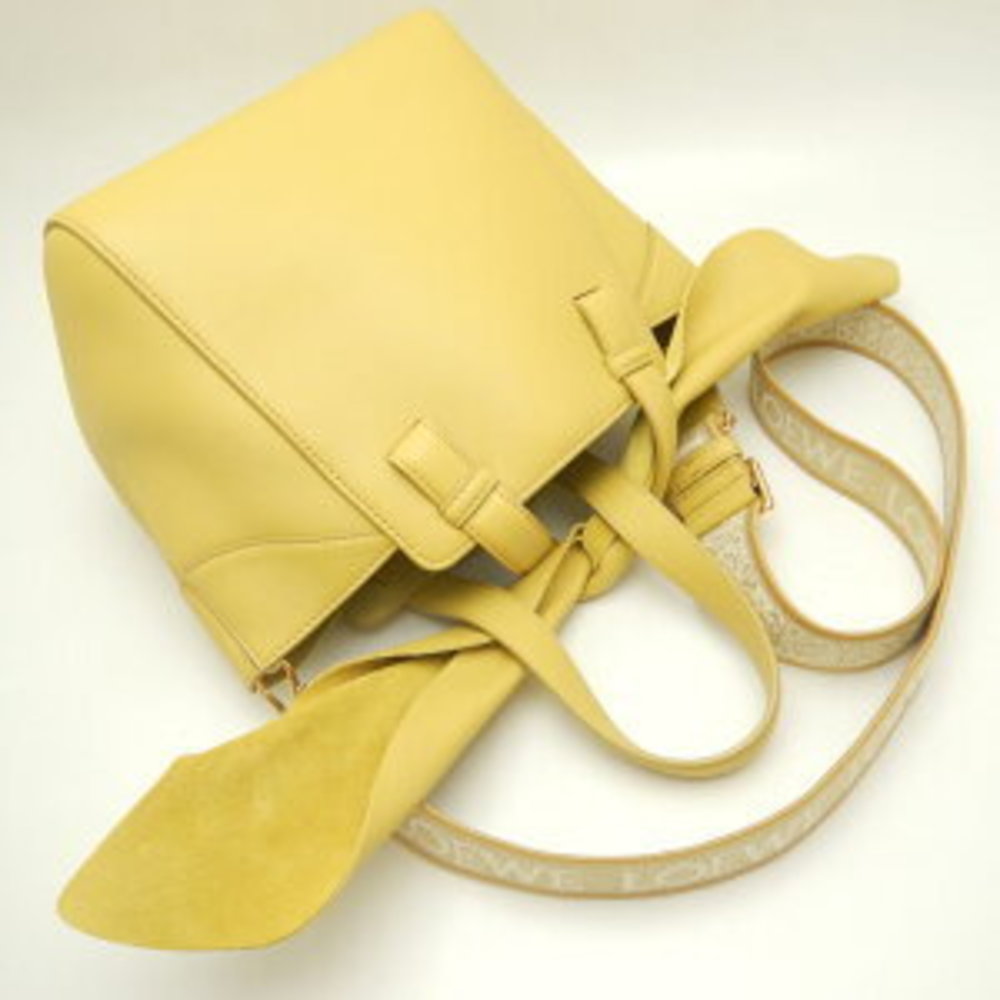 LOEWE Hammock Nugget Bunny Handbag Calf Yellow